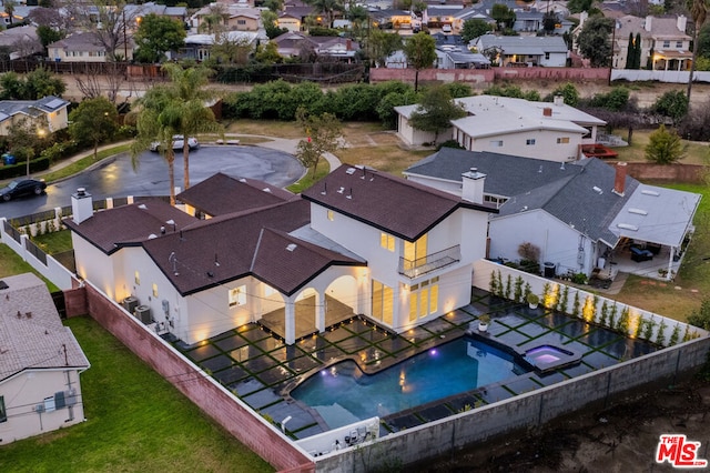 birds eye view of property