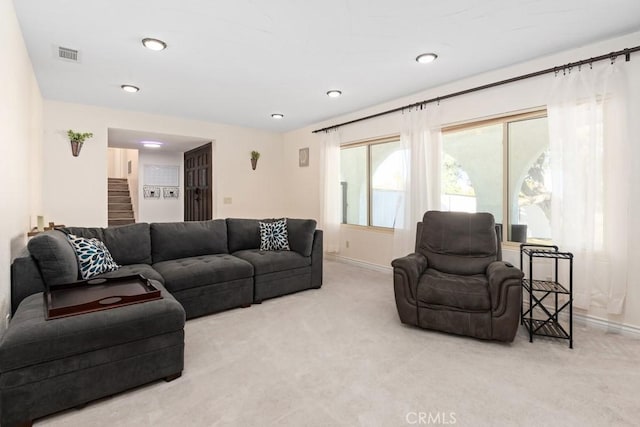 view of carpeted living room