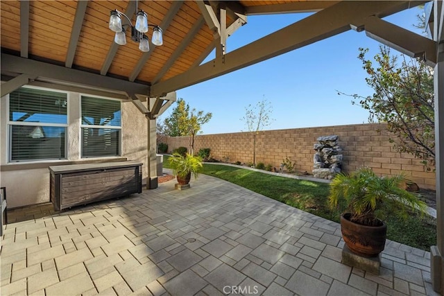 view of patio with a gazebo