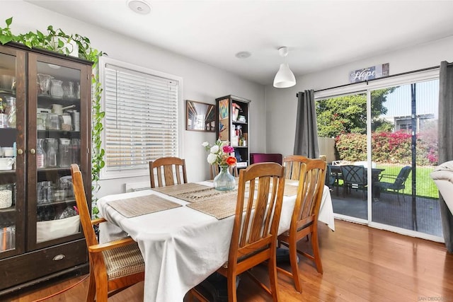 dining room featuring hardwood / wood-style flooring