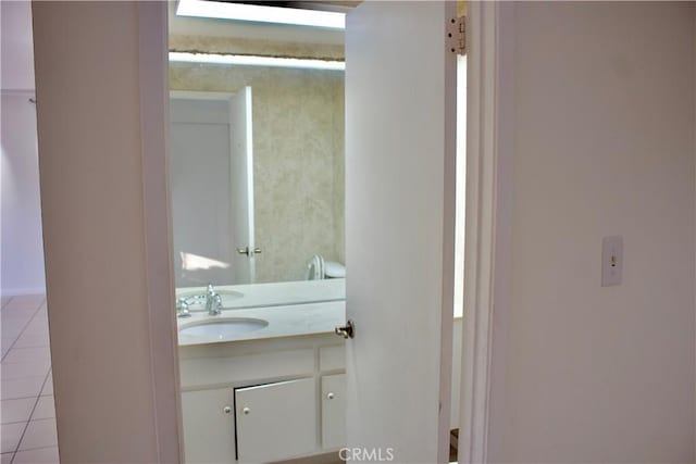 bathroom featuring vanity and tile patterned floors