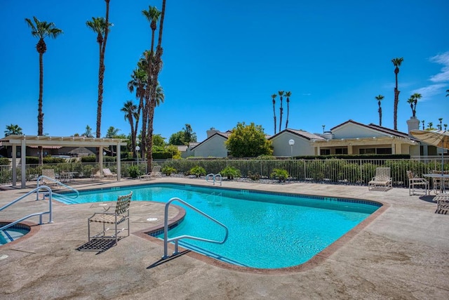 view of pool with a patio area