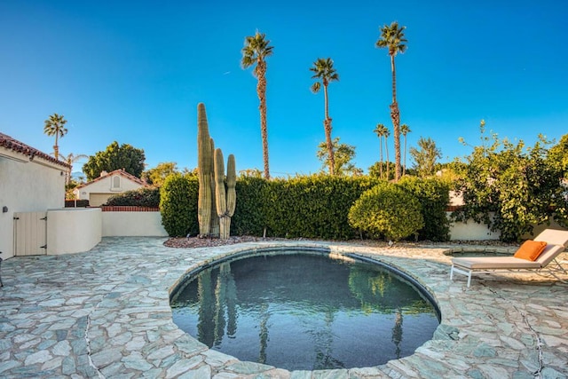 view of pool with a patio area