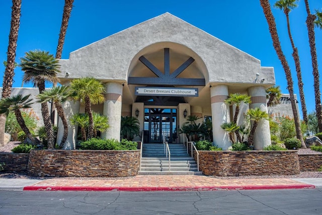 entrance to property with french doors