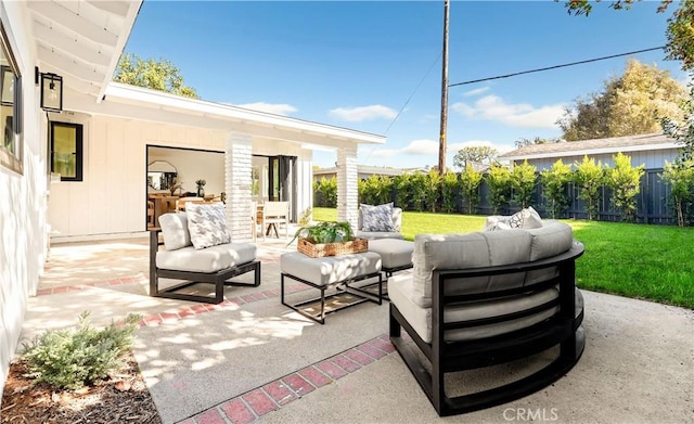 view of patio / terrace featuring outdoor lounge area