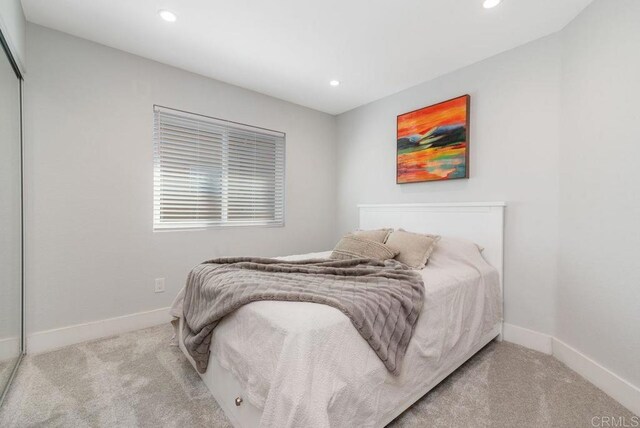 view of carpeted bedroom