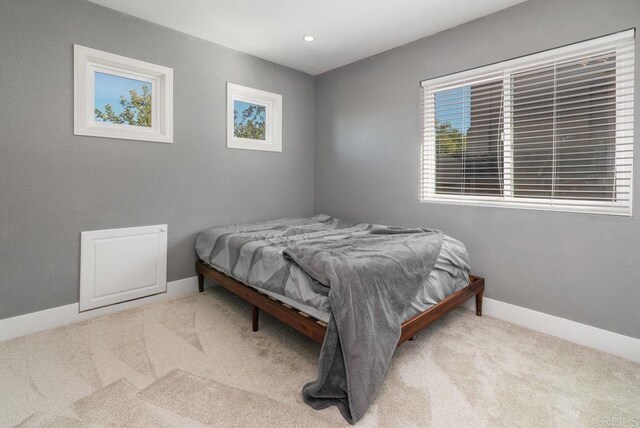 view of carpeted bedroom