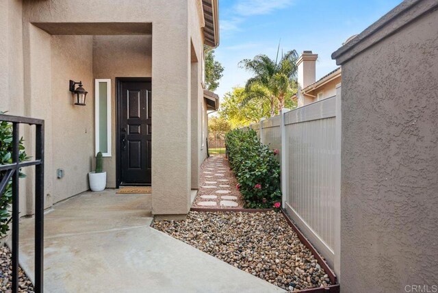 view of doorway to property