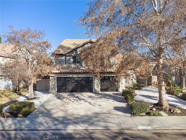 view of property with a garage