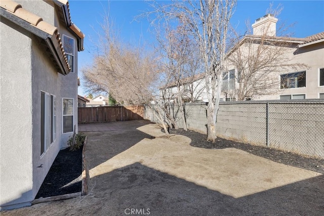 view of yard with a patio area