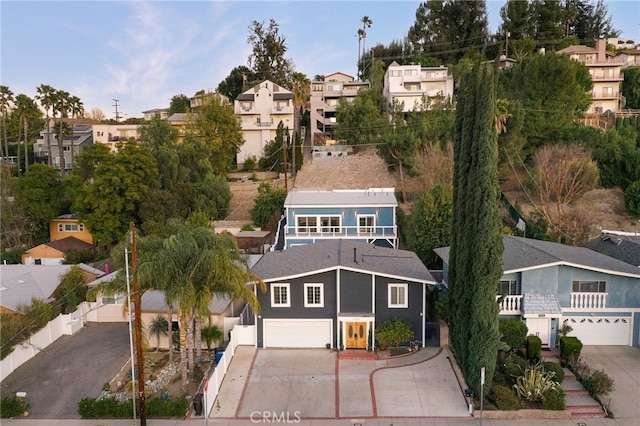 exterior space featuring a garage