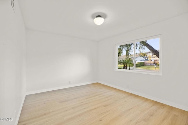 empty room featuring light hardwood / wood-style flooring