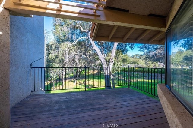 view of wooden deck