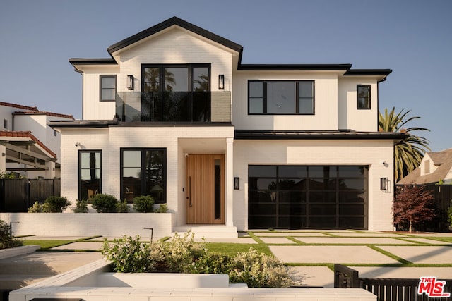 contemporary house with a garage