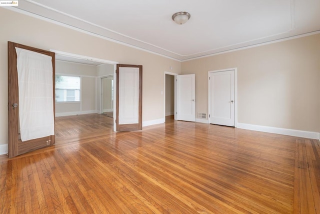 empty room featuring light wood-type flooring