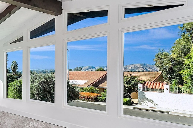 interior details with a mountain view