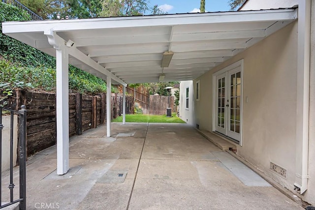 view of patio / terrace with french doors