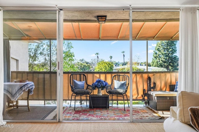 view of sunroom