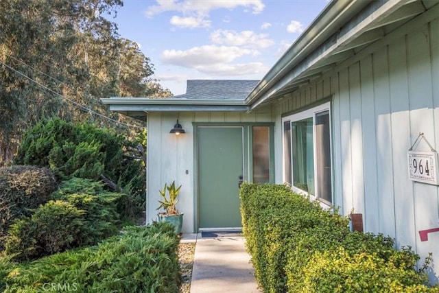 view of doorway to property