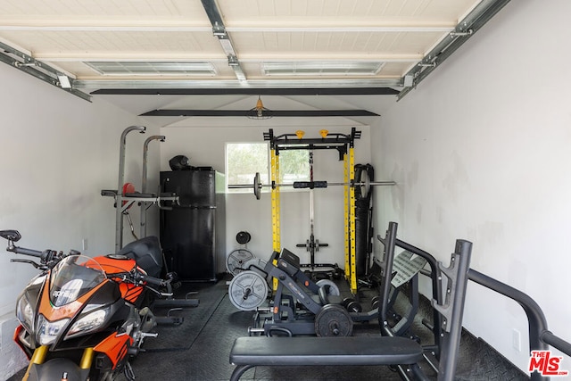 view of workout area