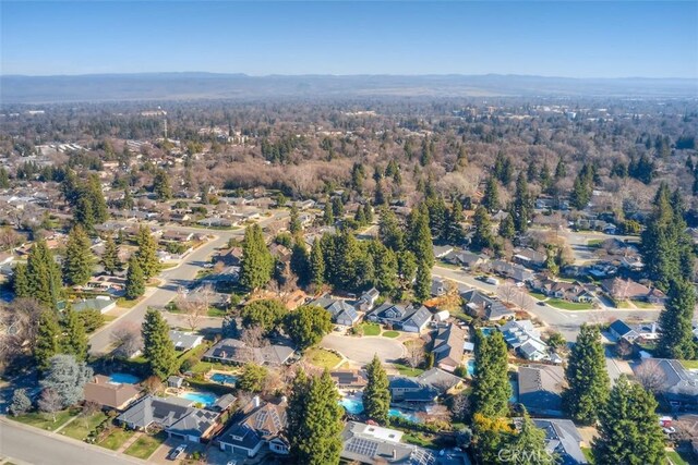 aerial view featuring a residential view