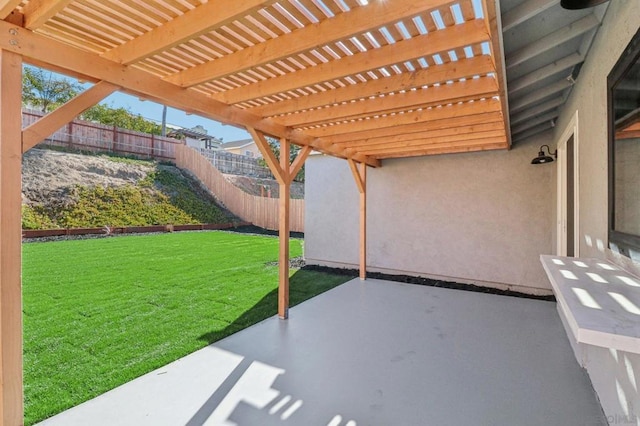 view of patio / terrace with a pergola