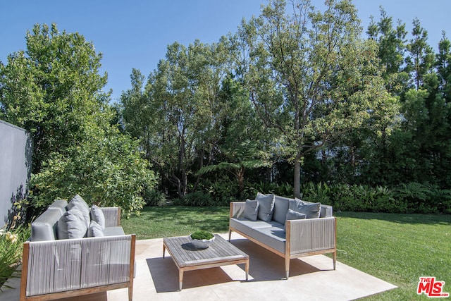 view of patio with outdoor lounge area