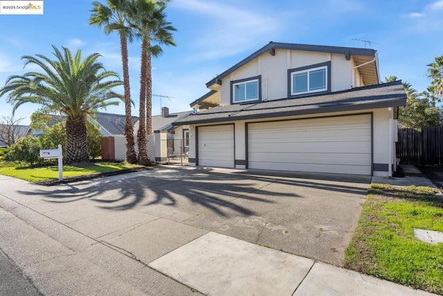 view of front of home featuring a garage