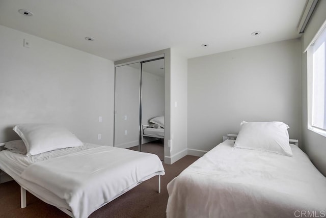 bedroom featuring a closet