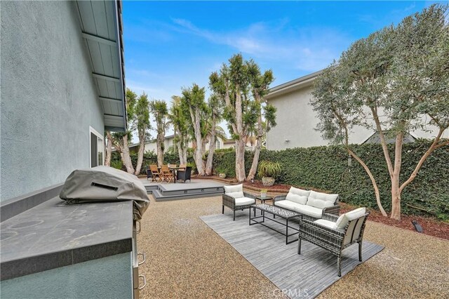 view of patio / terrace with an outdoor living space