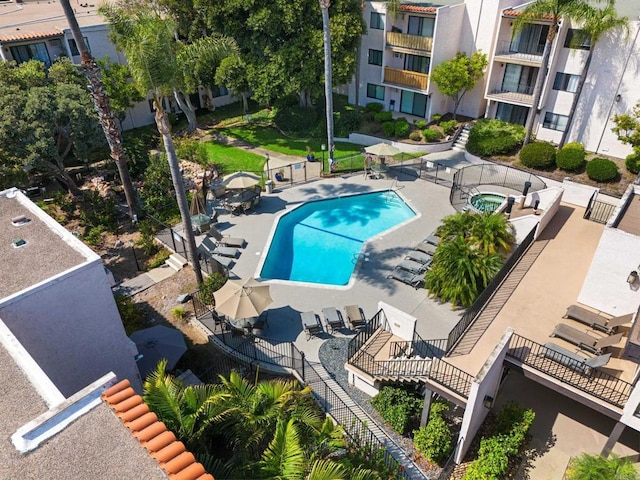 view of pool with a patio area