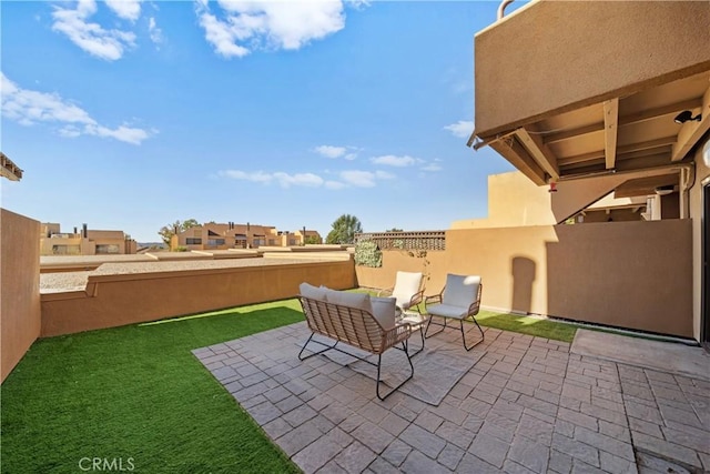 view of patio / terrace with an outdoor hangout area