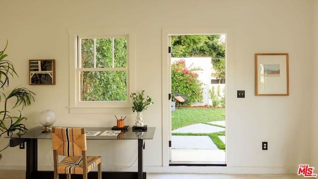 view of doorway to outside