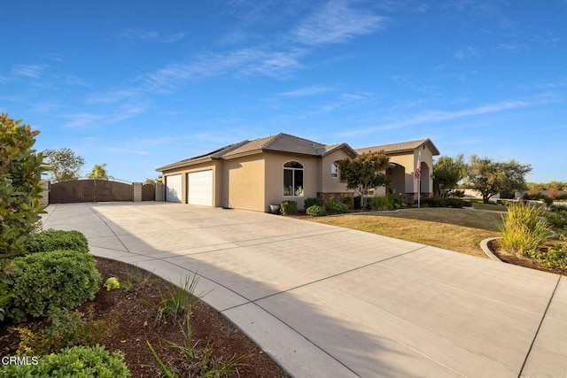 single story home featuring a garage