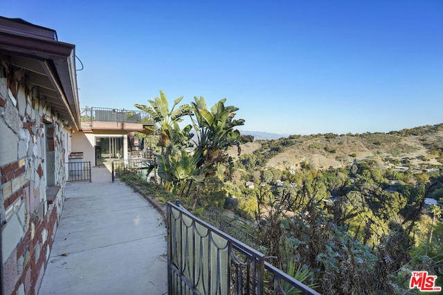 balcony with a patio