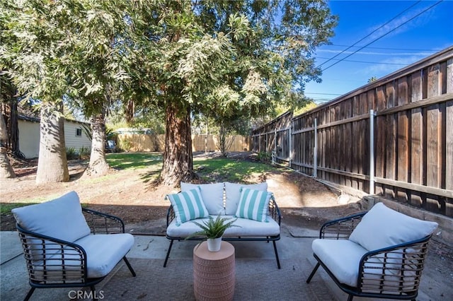 view of patio / terrace with outdoor lounge area