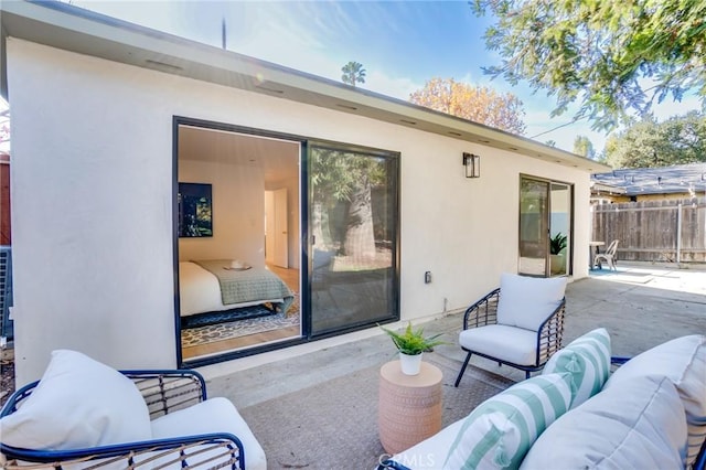 view of patio with an outdoor hangout area