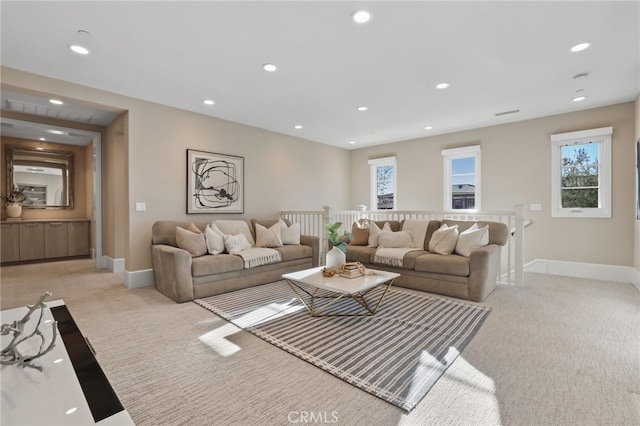 view of carpeted living room