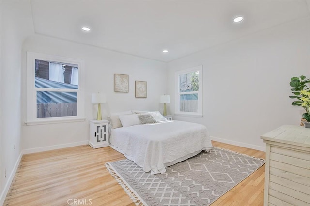 bedroom featuring hardwood / wood-style flooring