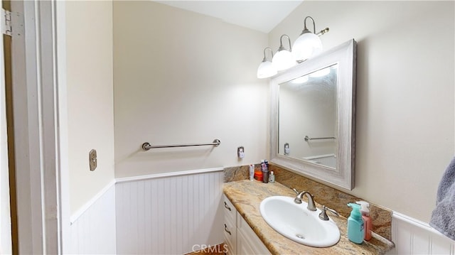 bathroom featuring vanity