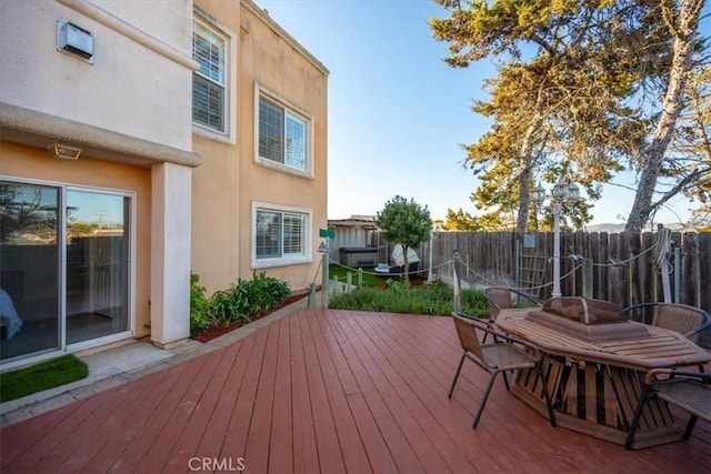 view of wooden deck