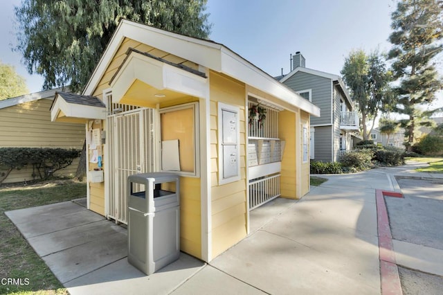 exterior space with mail boxes