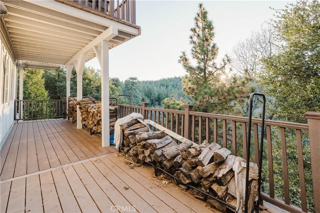 view of wooden terrace