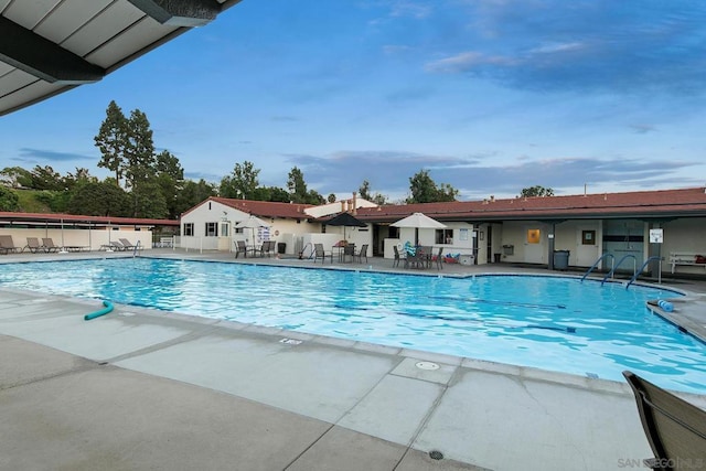 view of pool with a patio