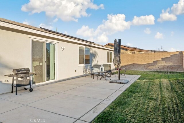 view of patio with area for grilling