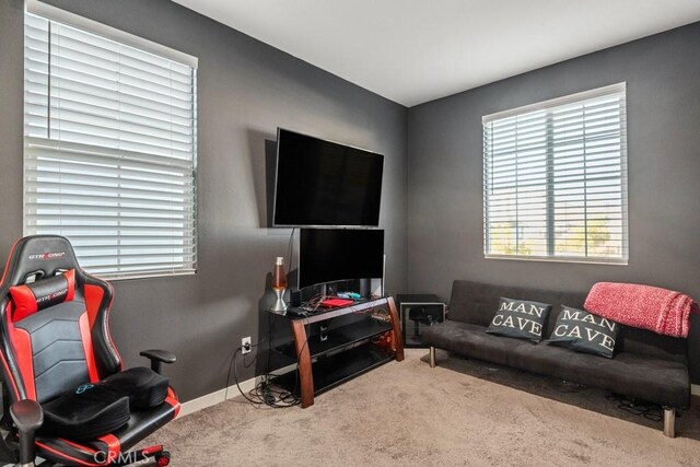 view of carpeted living room