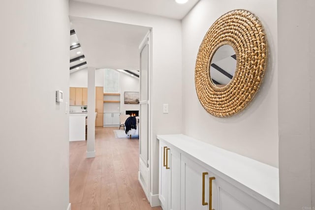 hall featuring light hardwood / wood-style floors