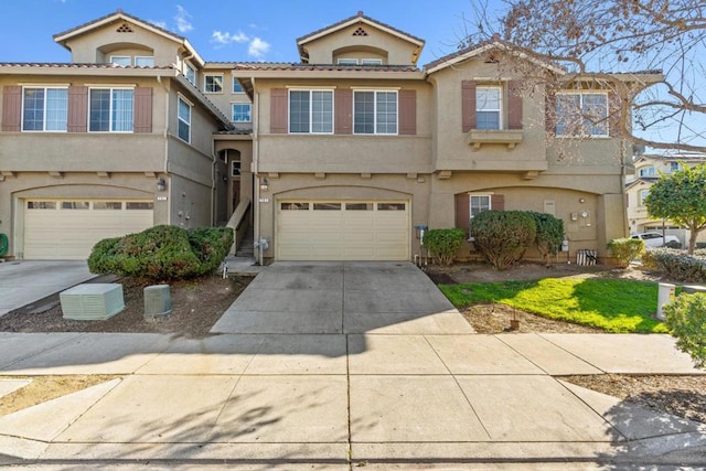 view of property featuring a garage