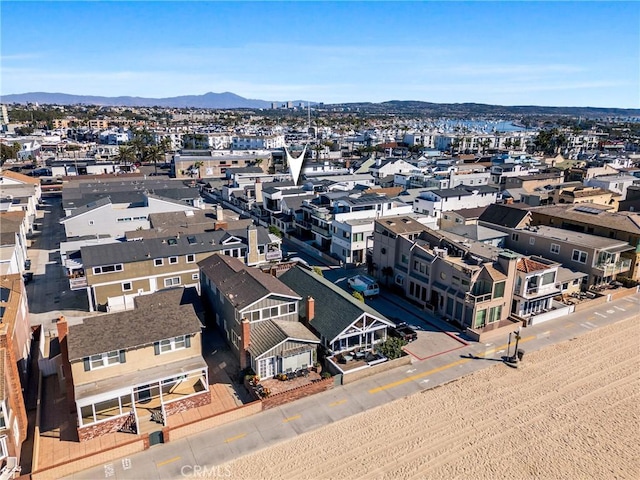 aerial view with a mountain view