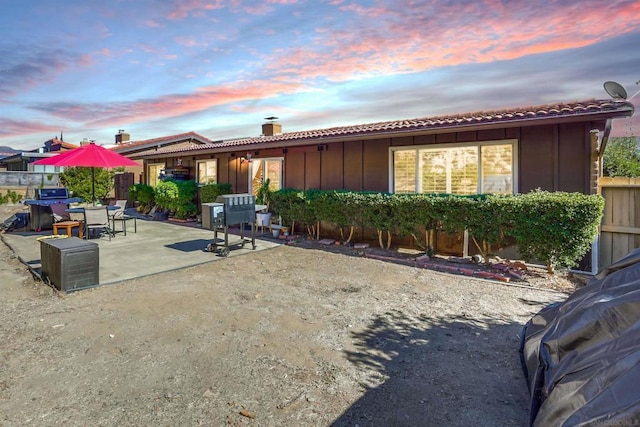 exterior space with a patio area